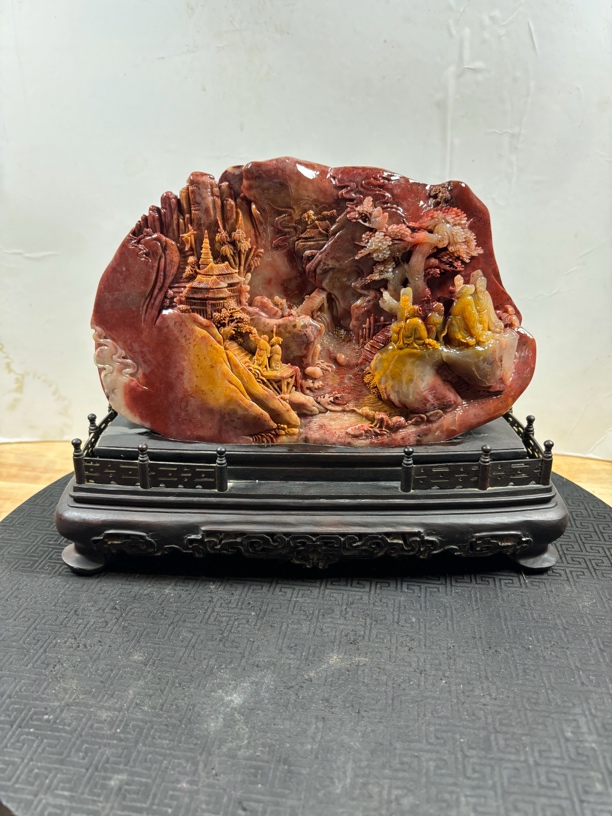 富贵山居图的山水摆件