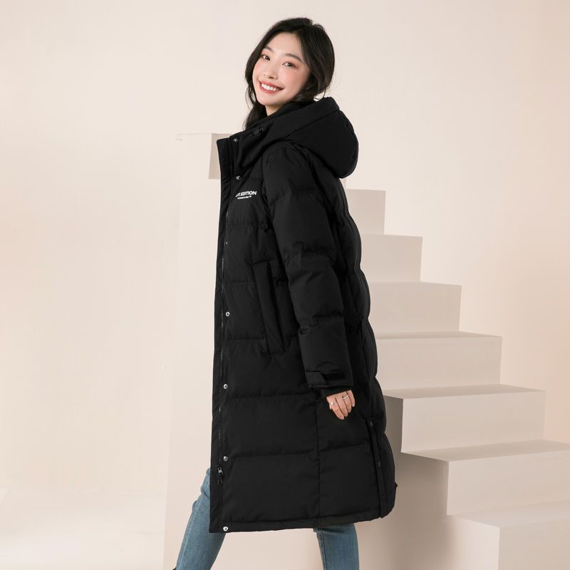 波司豋2023新款极寒过膝羽绒服女中长款时尚洋气白鸭绒宽松加厚冬