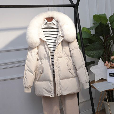 波司豋羽绒服女短款2023新款反季特卖清仓韩国东大门x2大毛领小个