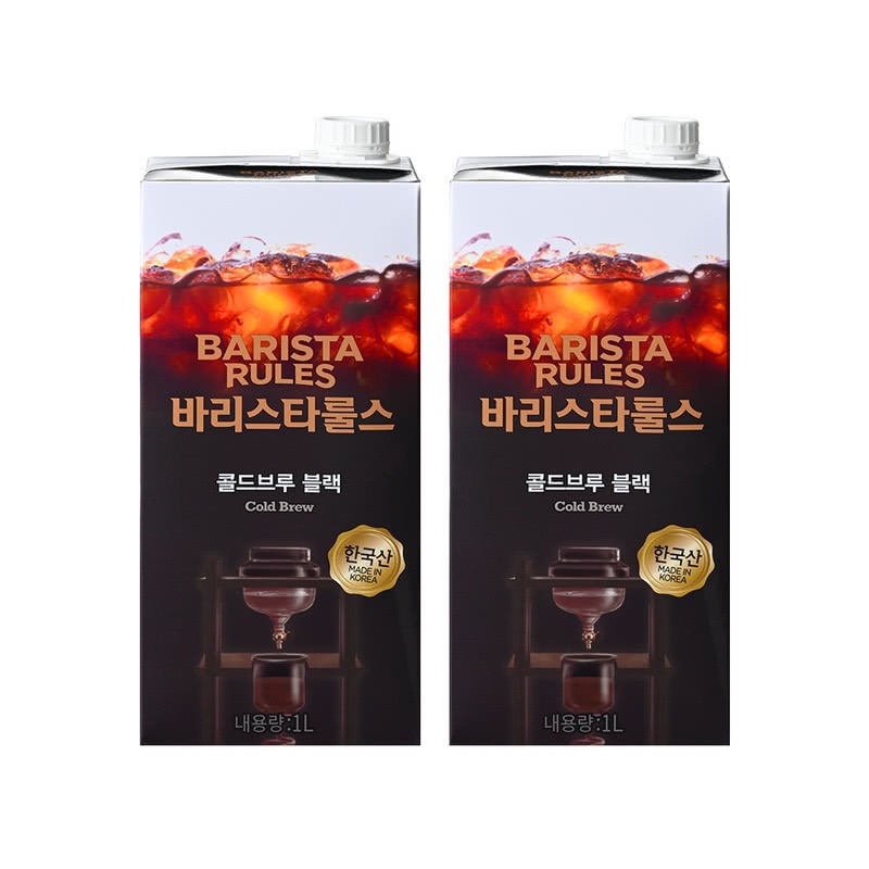 每日咖啡师(BARISTA Rules) 冷萃黑咖啡饮料 1L*2