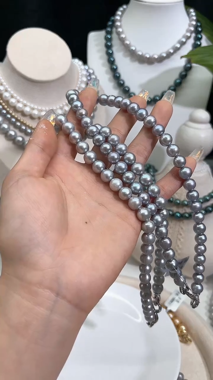 【闪购商品】海水珍珠颈饰银S925镶嵌真多麻