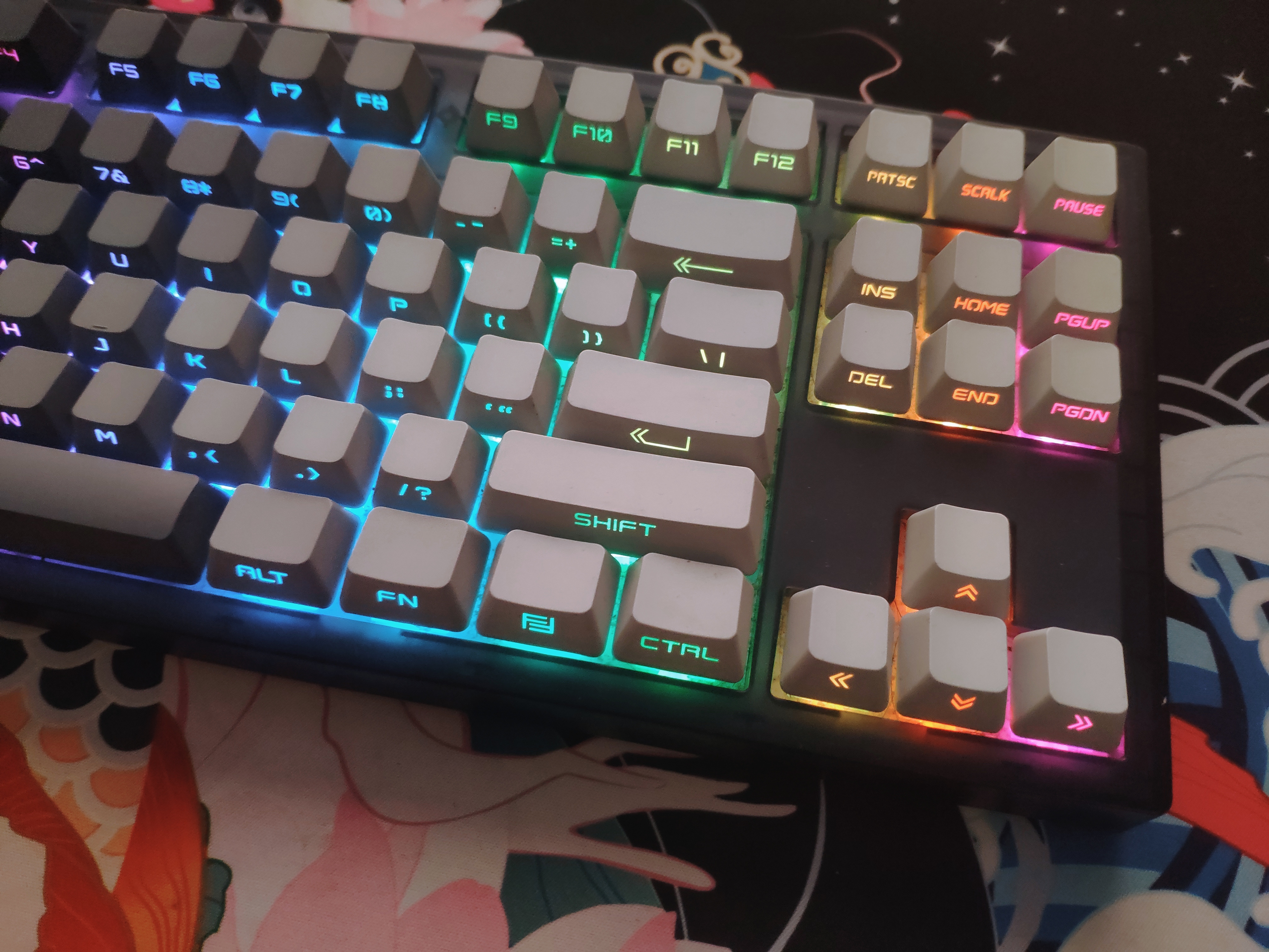 95新 FL·ESPORTS/腹灵 mk870无线三模键盘 段落轴