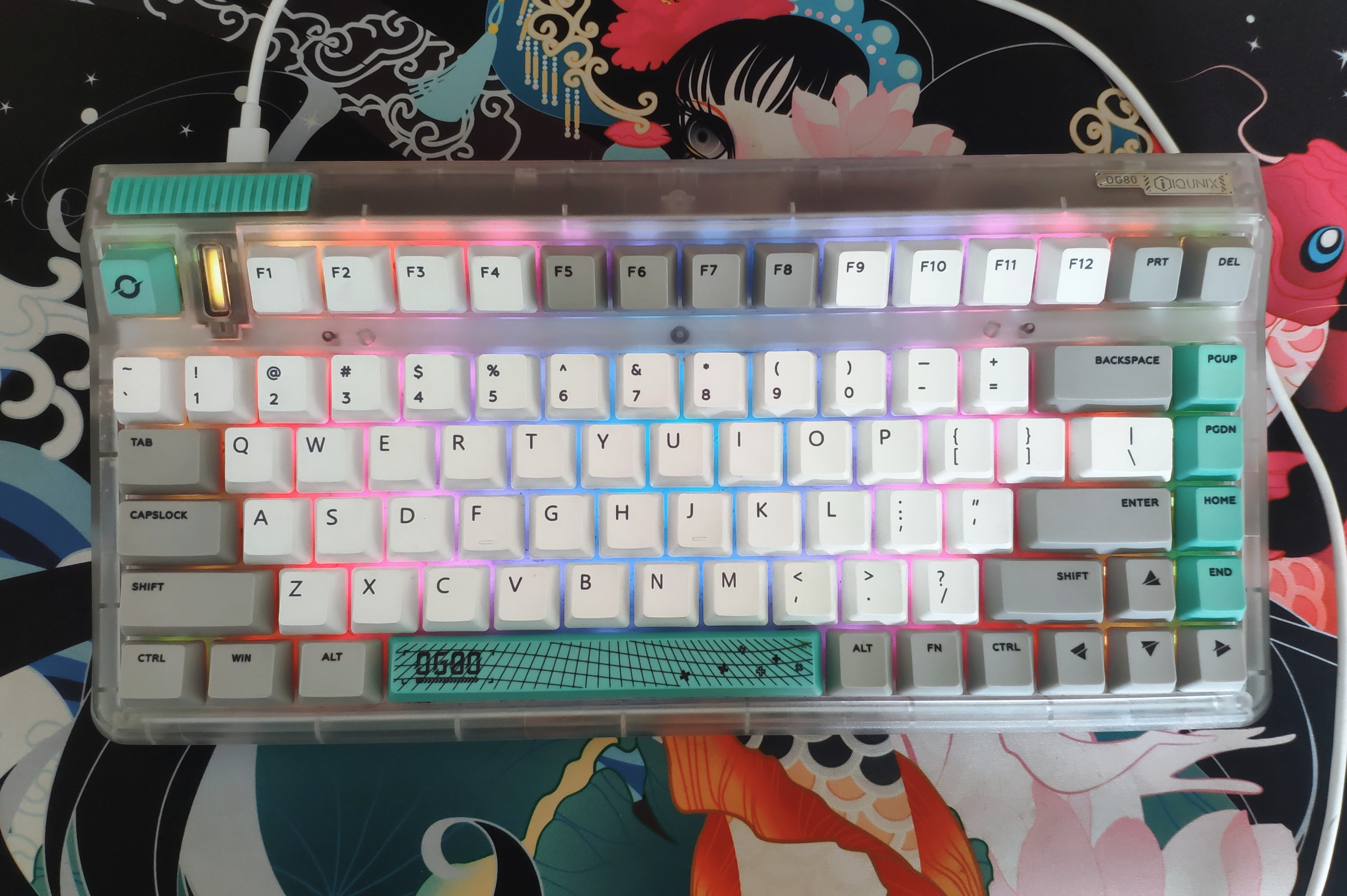 99新 IQUNIX OG80键盘无线三模OG80虫洞热插拔铝厂IQUNIX键盘