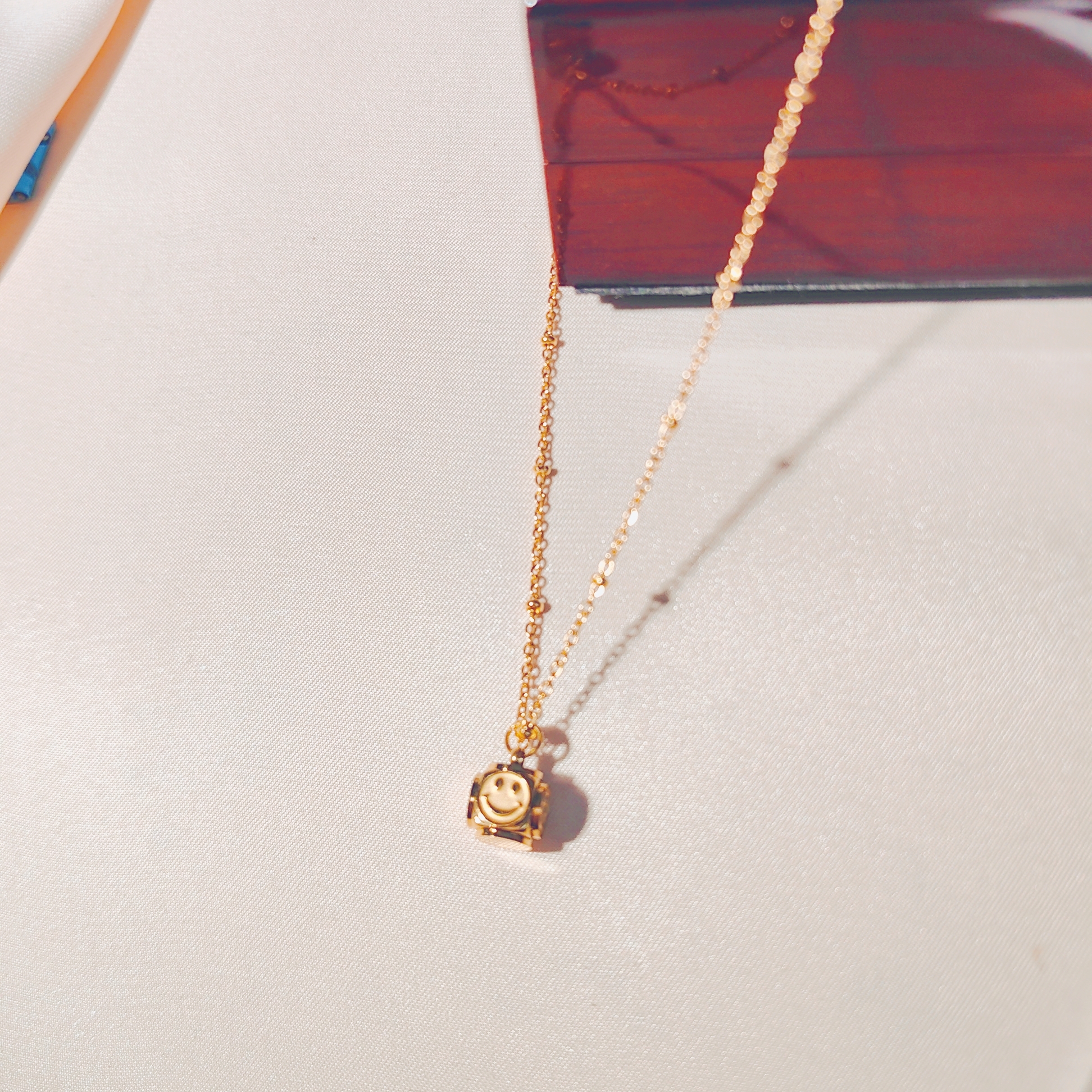 钛钢项链 R033设计感笑脸素款轻奢项链气质百搭小巧项链