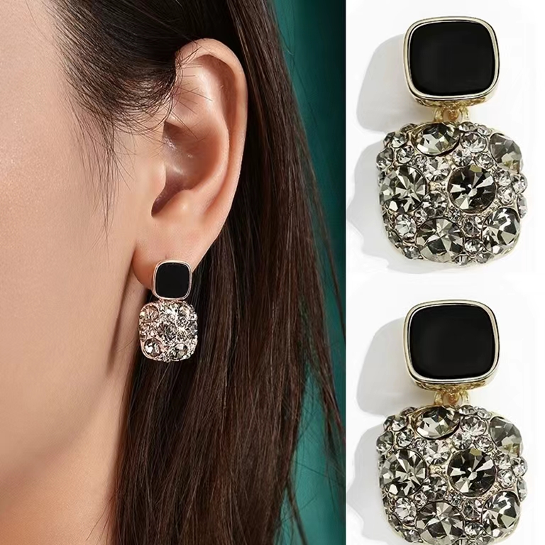 铜合金耳饰 【V38】气质轻奢百搭简约简约优雅精致网红设计师耳