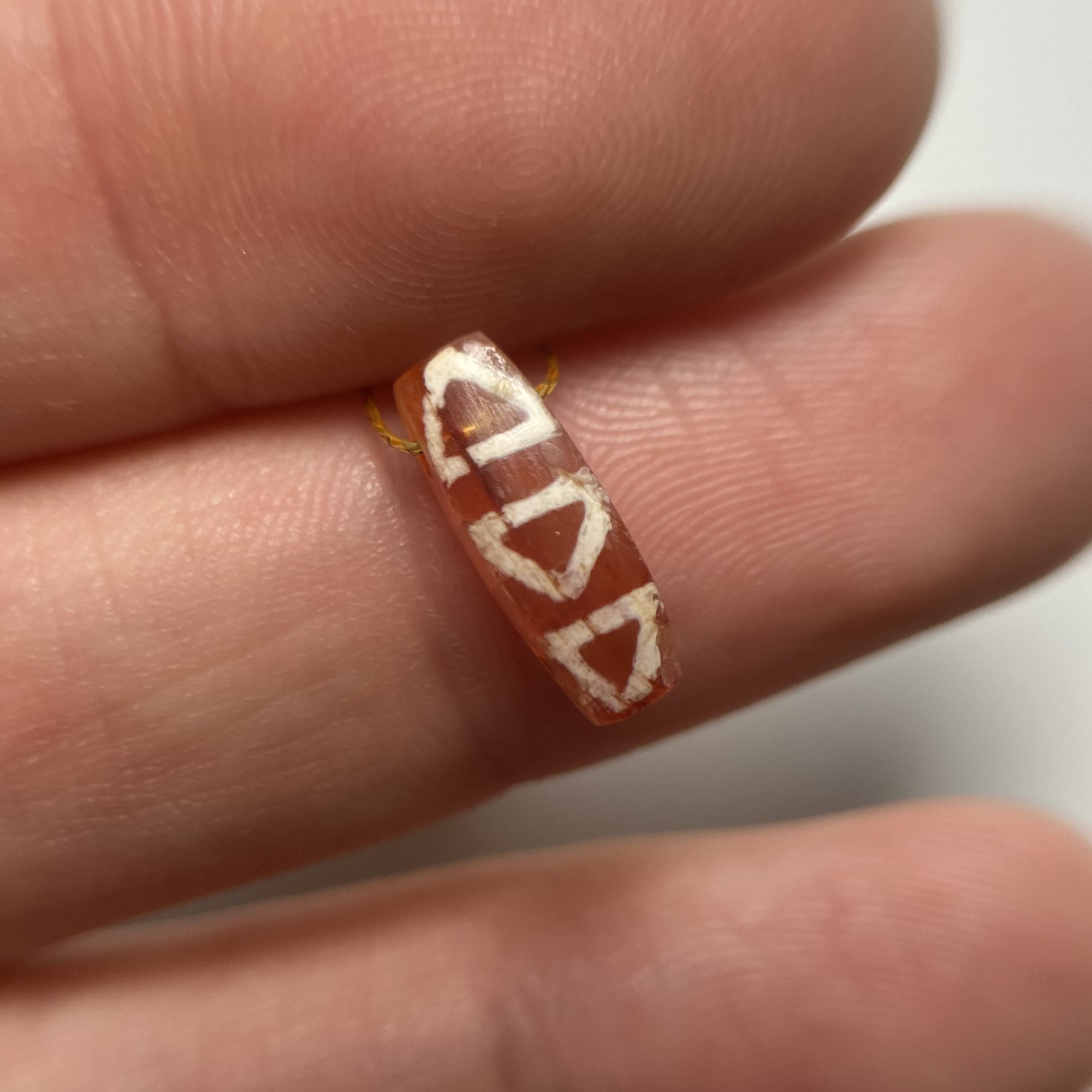 红玉髓镶蚀玛瑙珠4.7✖️13