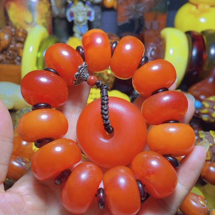 琥珀颈饰未镶嵌琥珀蜜蜡工艺品