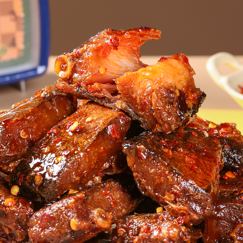 爆辣鱼排大袋 香辣味鱼排肉零食小吃即食解馋鱼肉休闲100g/袋美味