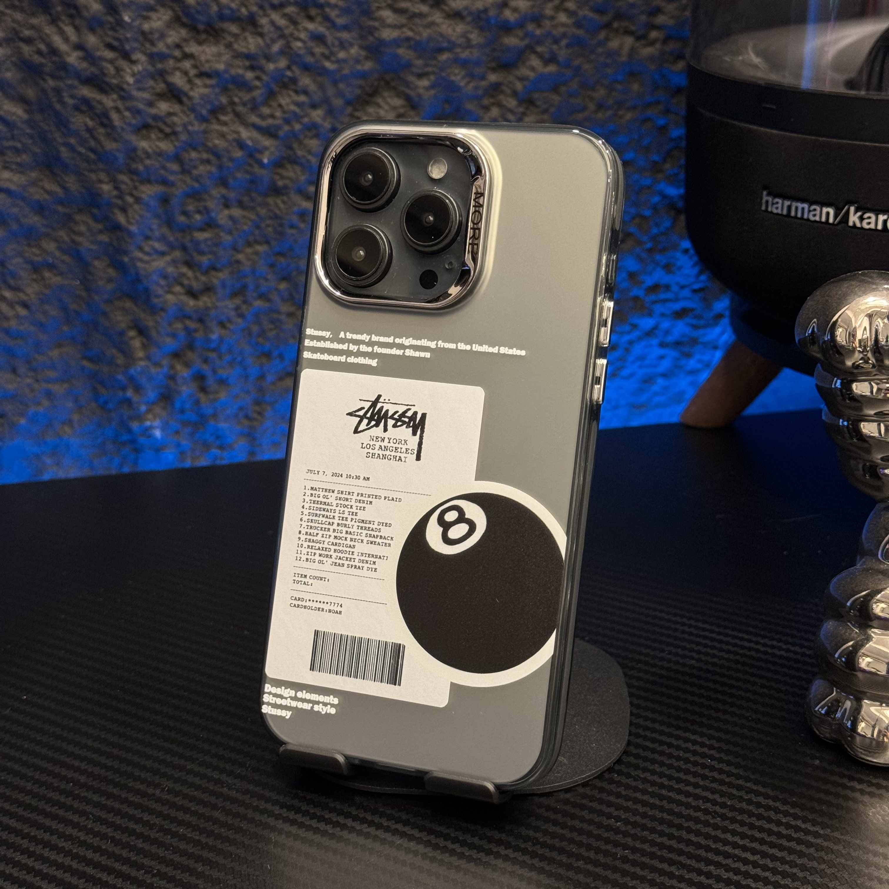 高级电镀斯图适用苹果16promax潮牌手机壳iPhone15情侣17台球磨砂