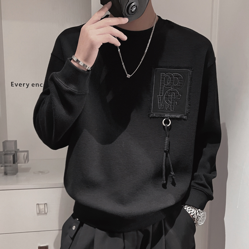 春秋季重磅卫衣男ins潮牌上衣内搭打底衫2023新款长袖T恤痞帅外套