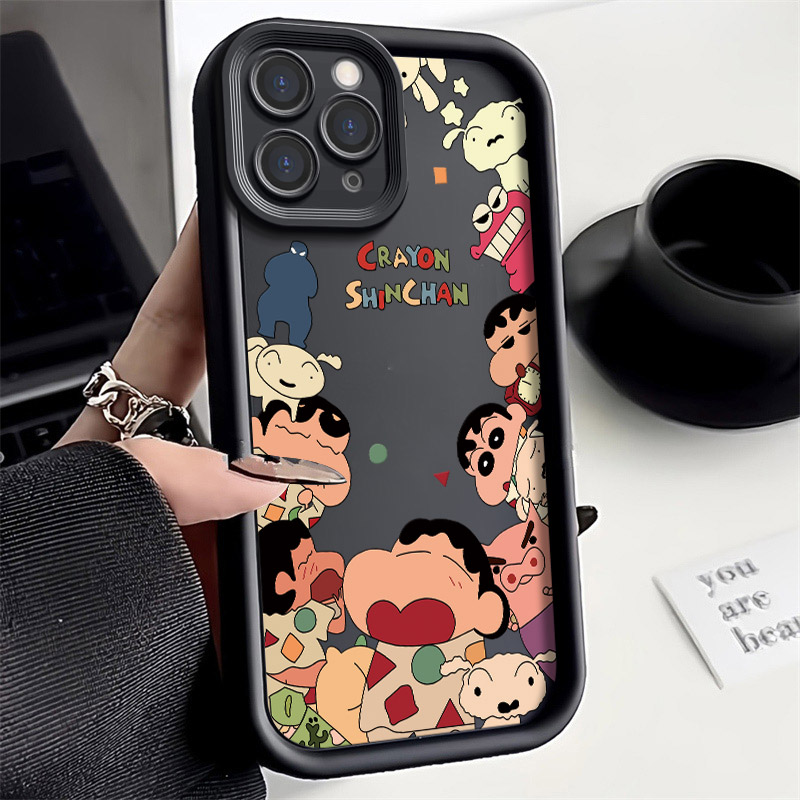 犯困蜡笔小新iPhone苹果11pro手机壳A2217高级简约卡通耐脏防摔壳