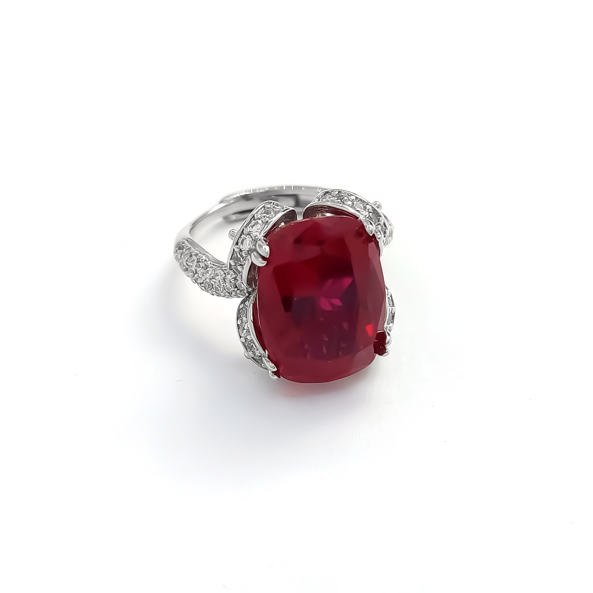 铜合金合成锆石戒指 WGTL-000047 【红韵】 戒指轻奢精致欧美