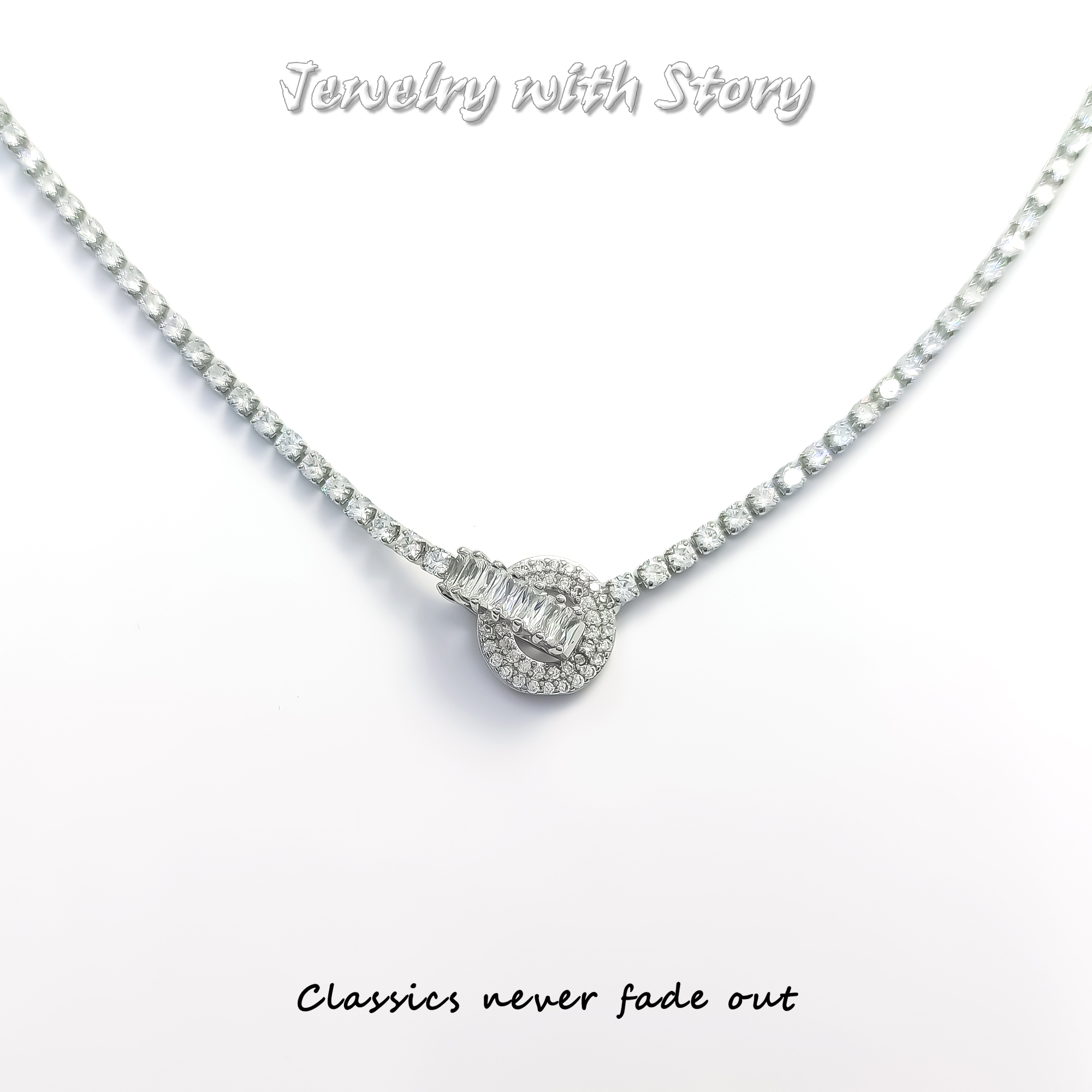 钛钢合成锆石手链 QQX-70825 手链时尚百搭精致欧美轻奢