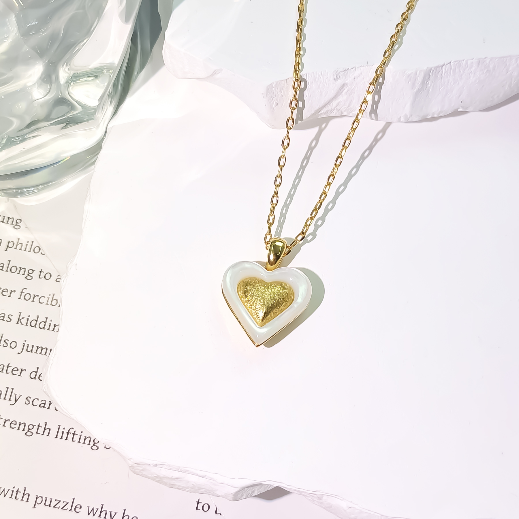 铜合金合成锆石项链 WJH-001039【曦华之光】项链简约欧美时尚经典