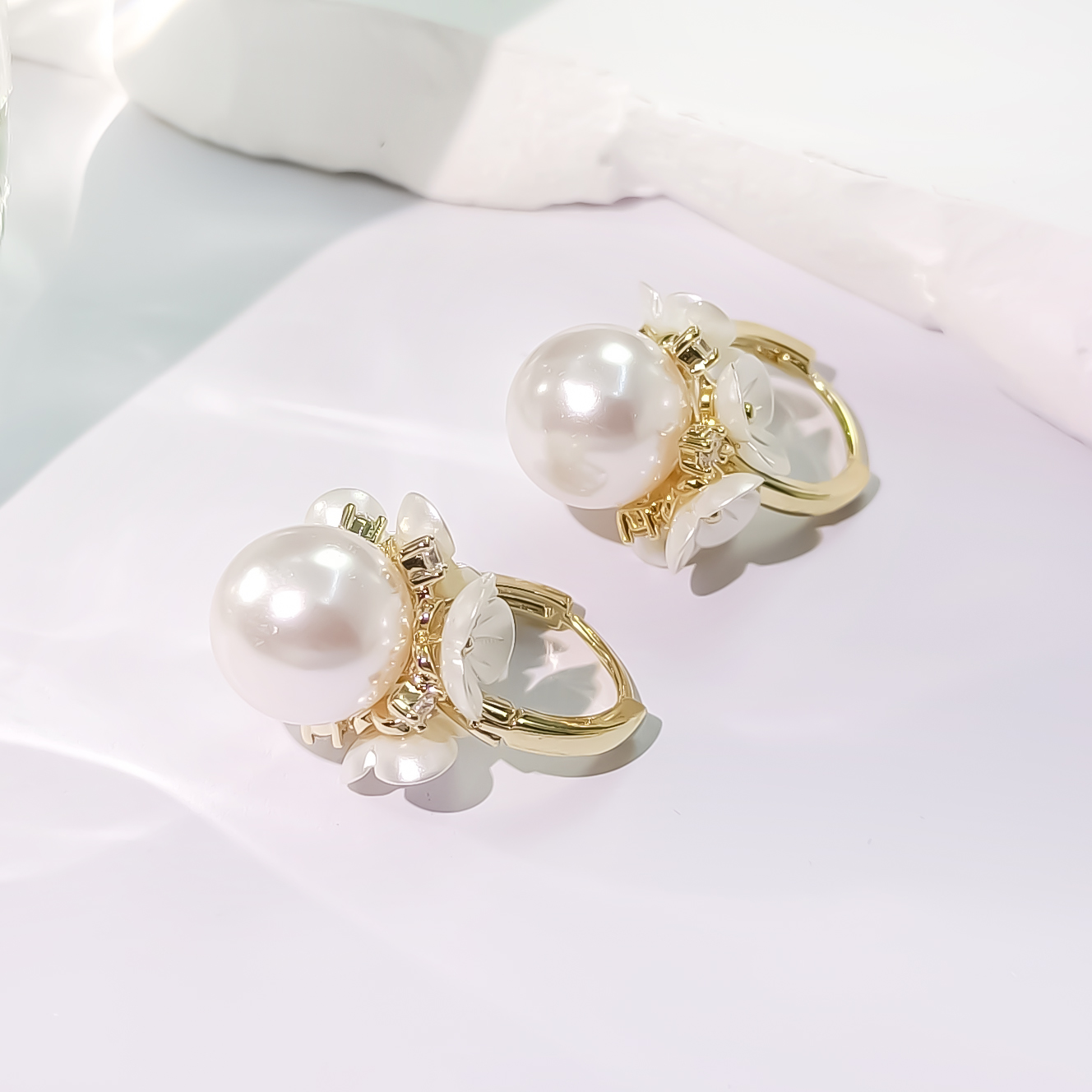 铜合金合成锆石耳饰 WDS-001161【霓裳羽衣】耳环时尚欧美气质百搭