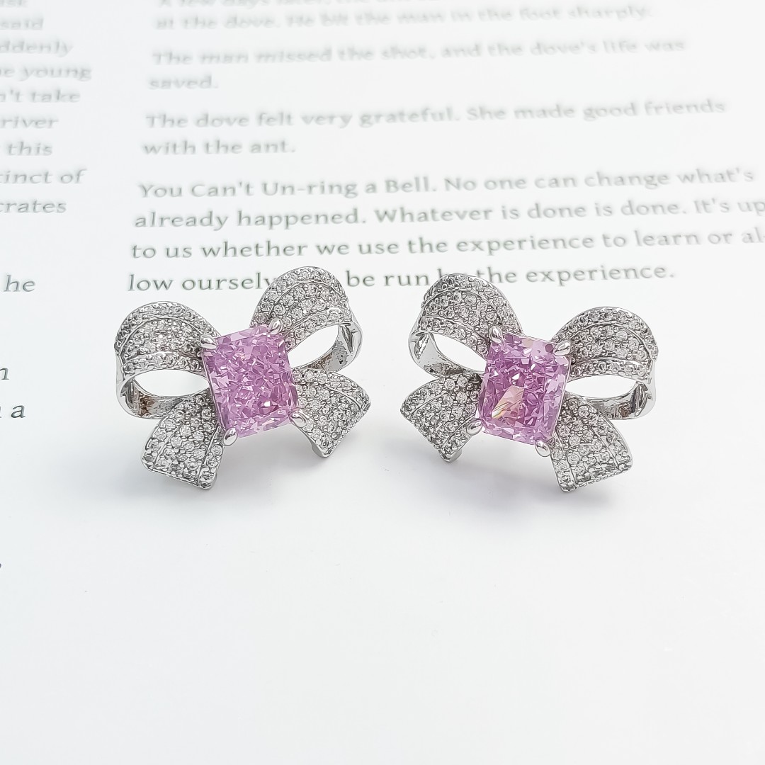 铜合金合成锆石耳饰 FXLM-54255 耳环欧美百搭时尚欧美简约气质