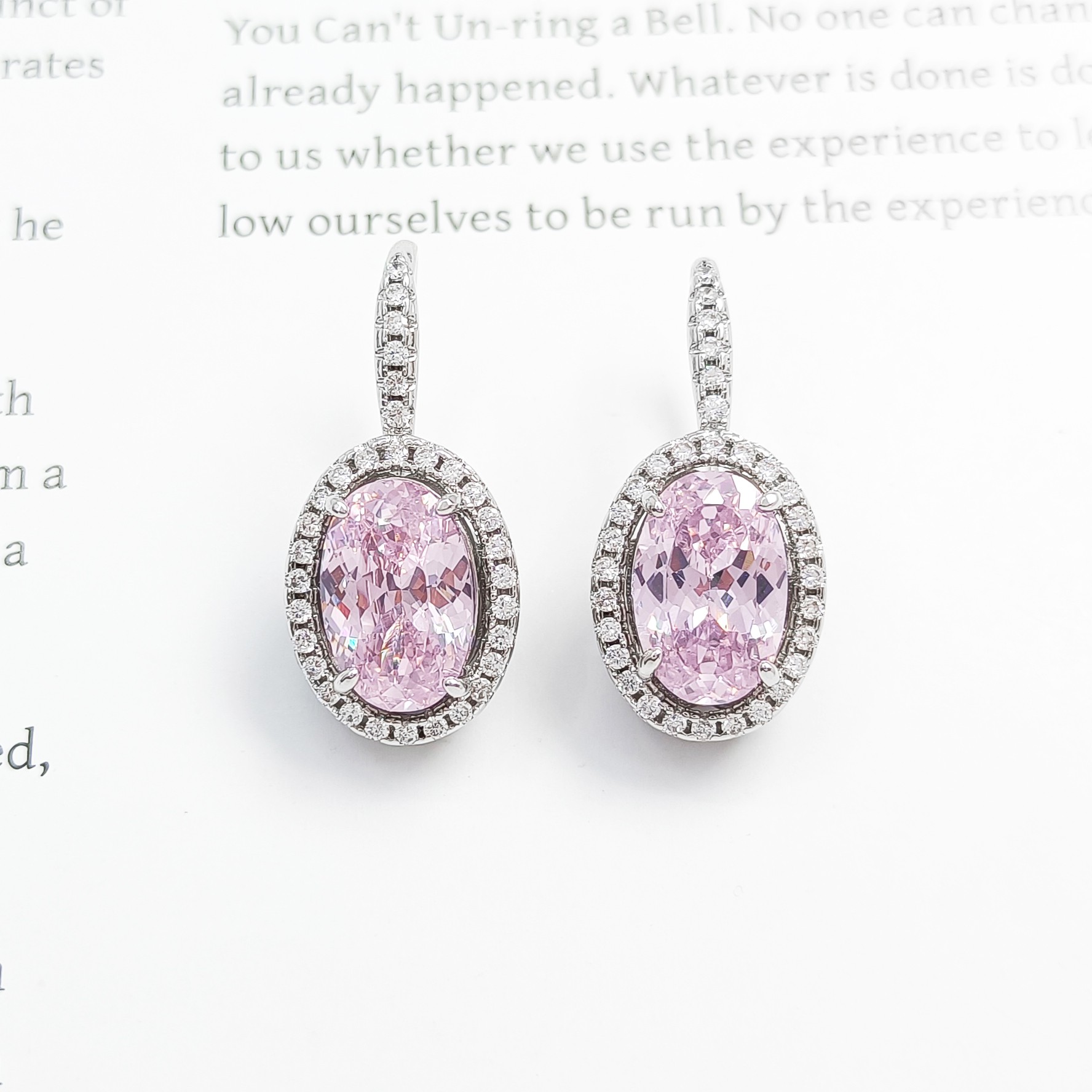 铜合金合成锆石耳饰 FXLM-54256 耳环欧美百搭时尚欧美简约气质