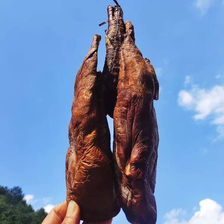 腊麟记【腊麟记】【2个起拍】柴火烟熏猪肺湖北宜昌五峰长阳农家特产