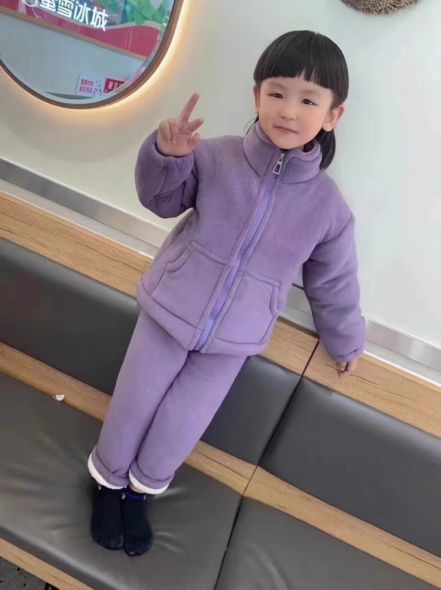 冬季新款加绒加厚休闲保暖厚款可外穿家居服套装