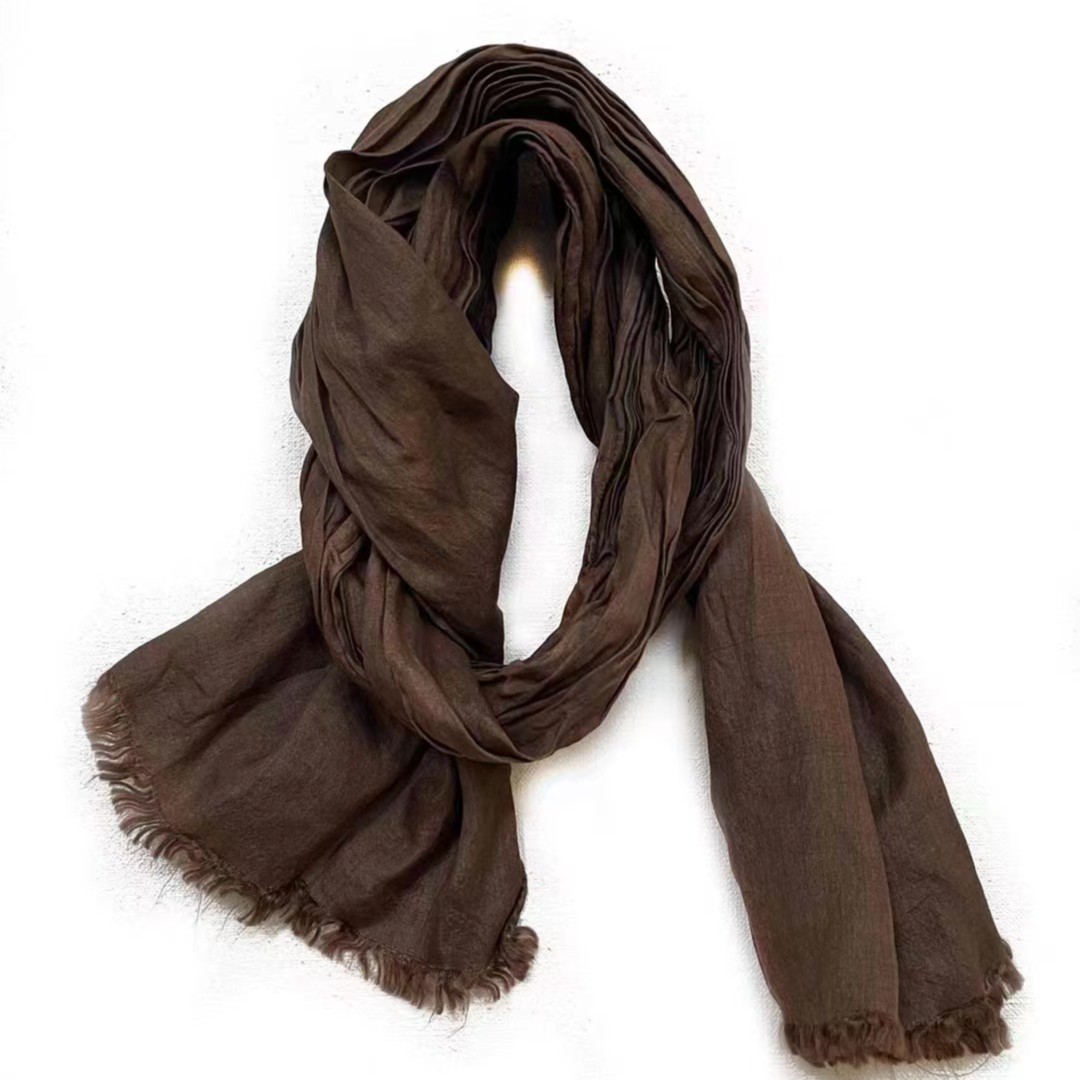 妝點家 左岸迷香  围巾 Z22SS 0040  丝  纯色百搭 丝巾