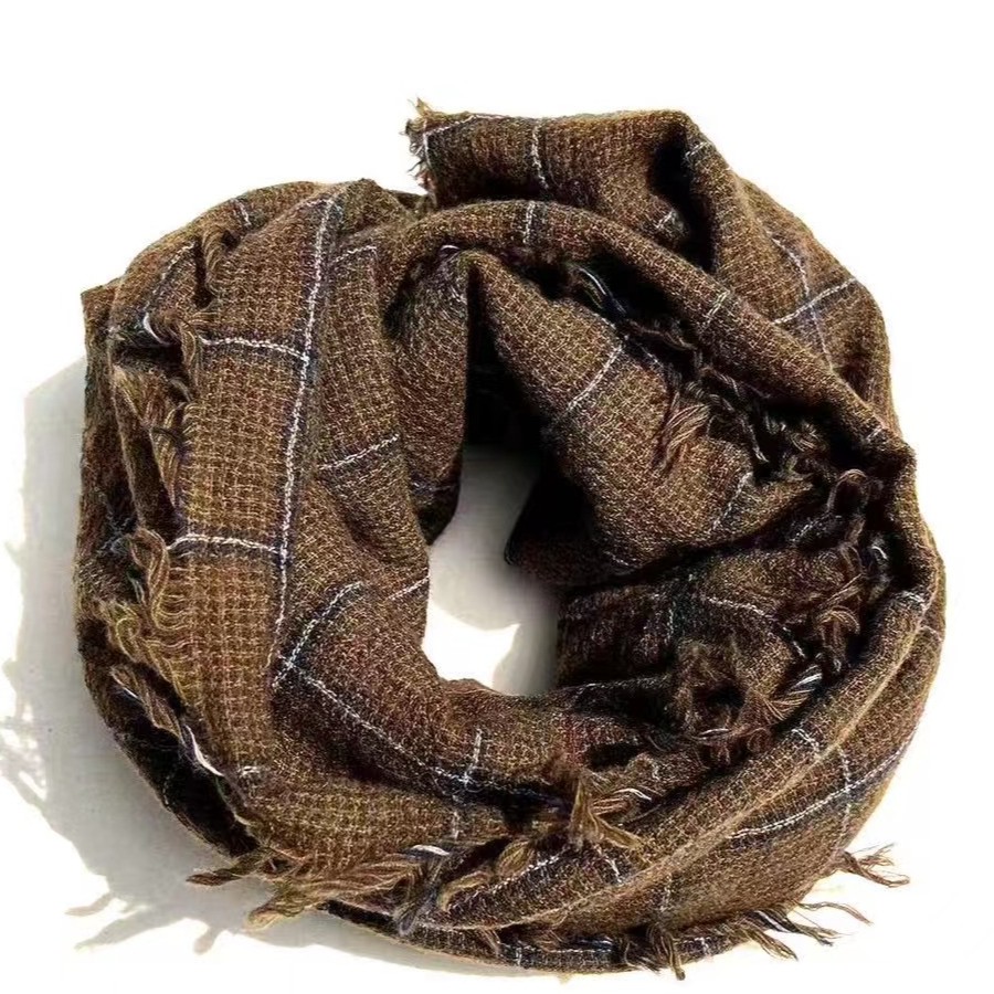 妝點家 左岸迷香  围巾  Z23FW/0019   羊毛 格子拼色 百搭 保暖