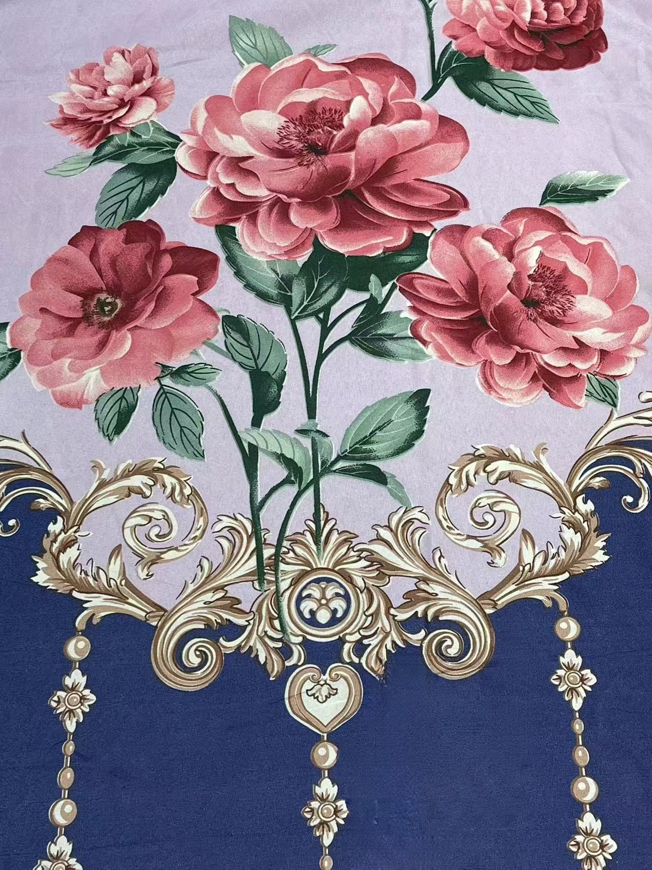 三个大花  微瑕布头，1*2米左右！不包加工，不是纯棉介意不拍