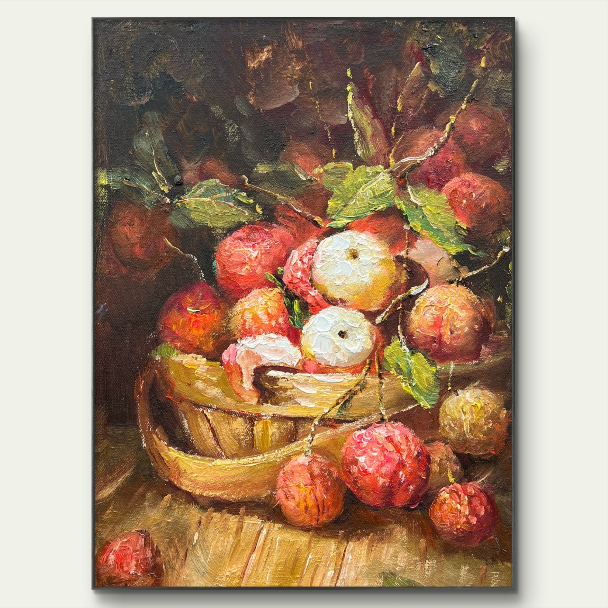 印象荔枝30cm*40cm油画布手绘油画