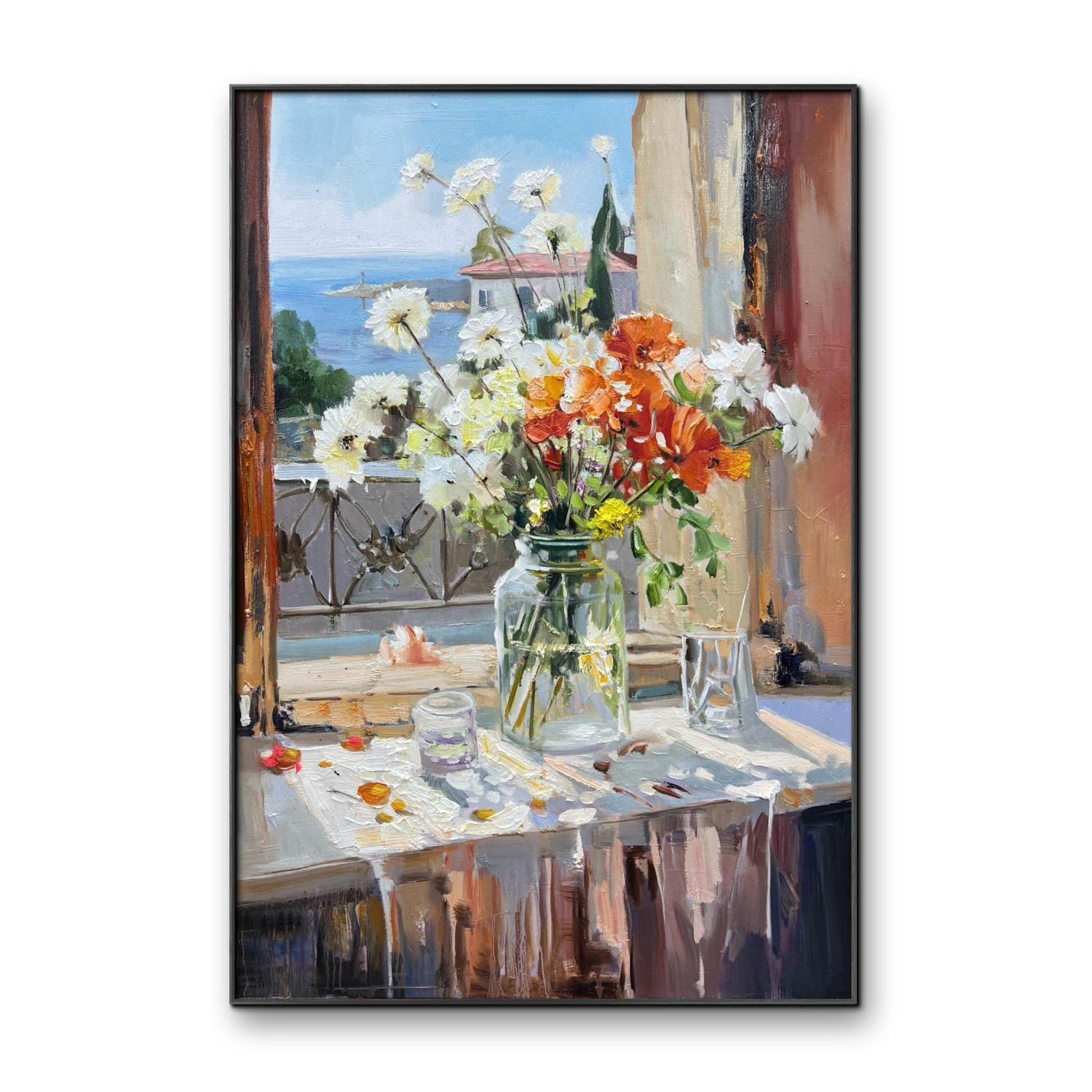 现代简约花卉油画70cm*100cm客厅卧室挂画艺术轻奢壁画