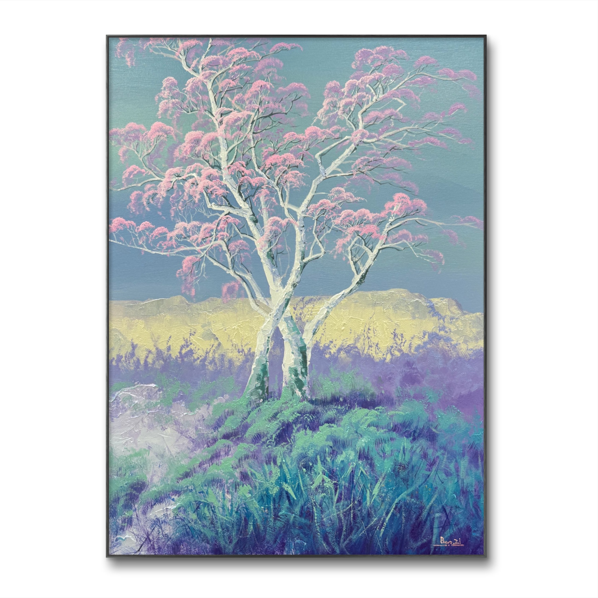 原创印象树林70cm*100cm油画布手绘油画