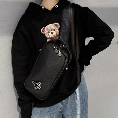 鸟牌9998#男女通用纯皮胸包