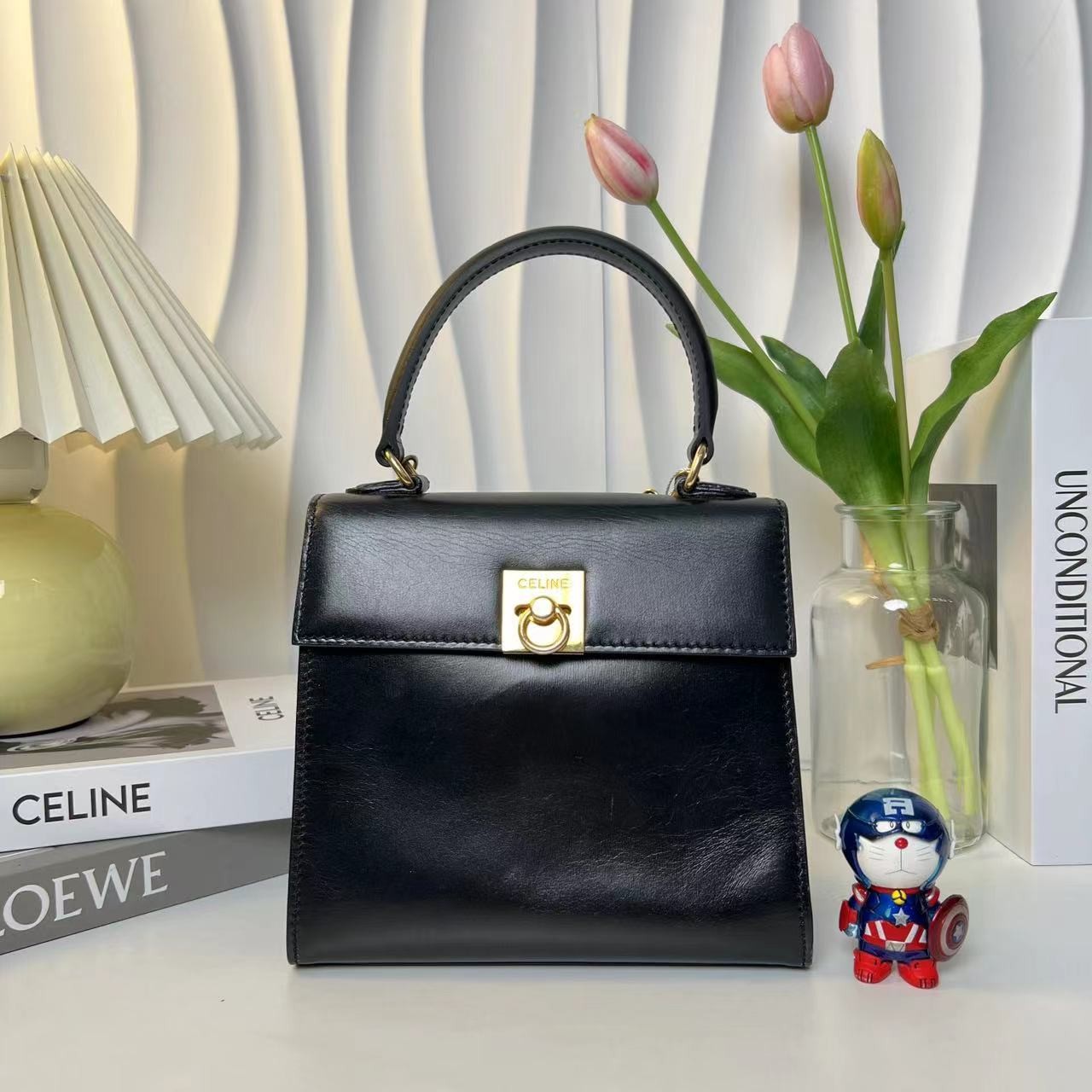95新 Celine/思琳 多多奢品/思琳黑色手提包/95新