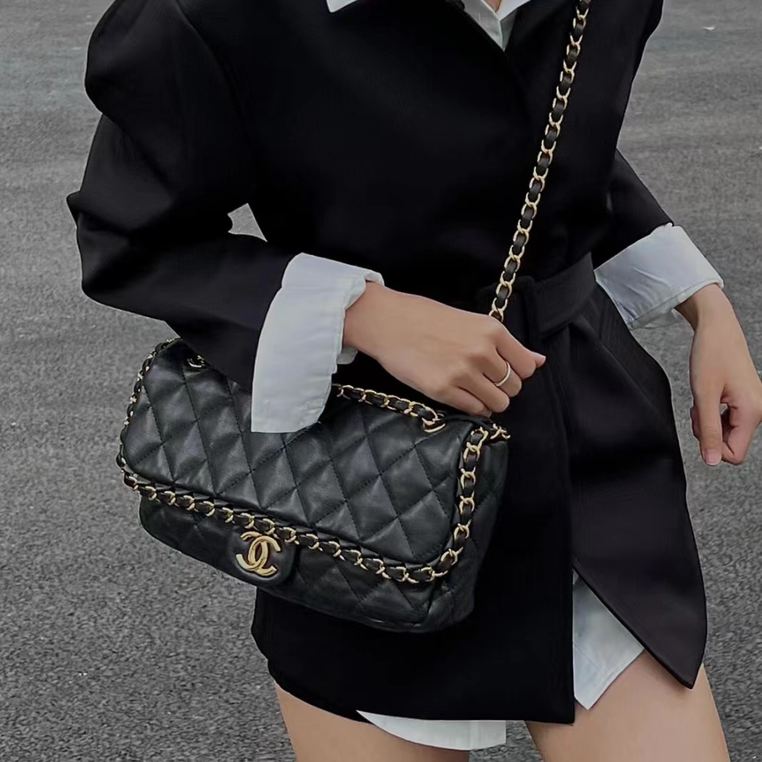 95新 Chanel/香奈儿 多多奢品/香奈儿滚边机场斜跨包/98新