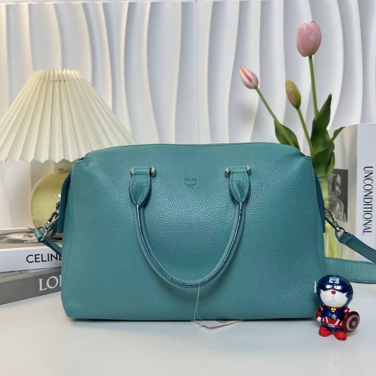 95新 MCM 多多奢品/mcm斜跨包/96新