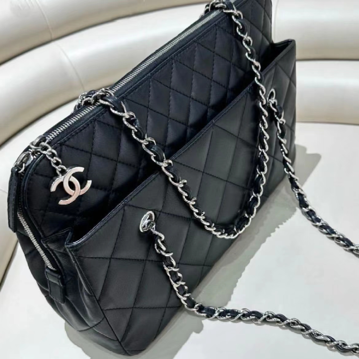 95新 Chanel/香奈儿 多多奢品/香奈儿双子星公文托特单肩包/98新