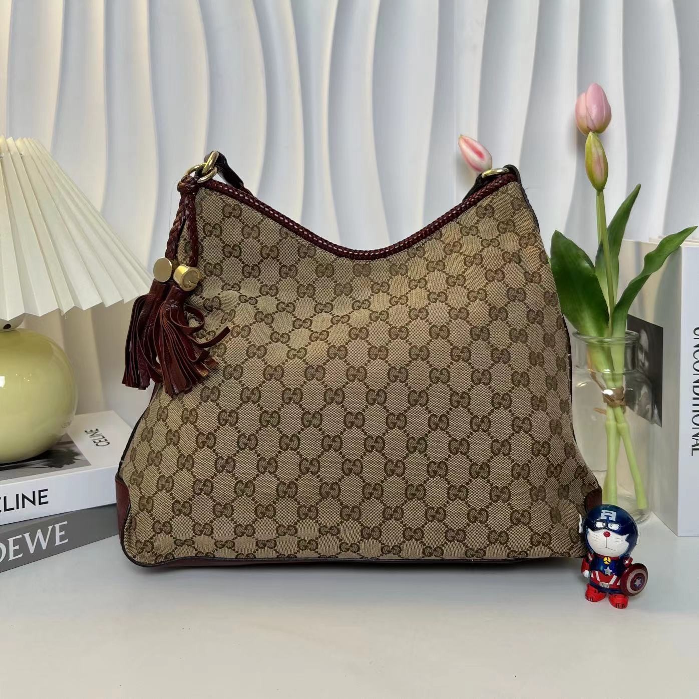 95新 GUCCI/古驰 多多奢品/古驰流苏单肩包/97新