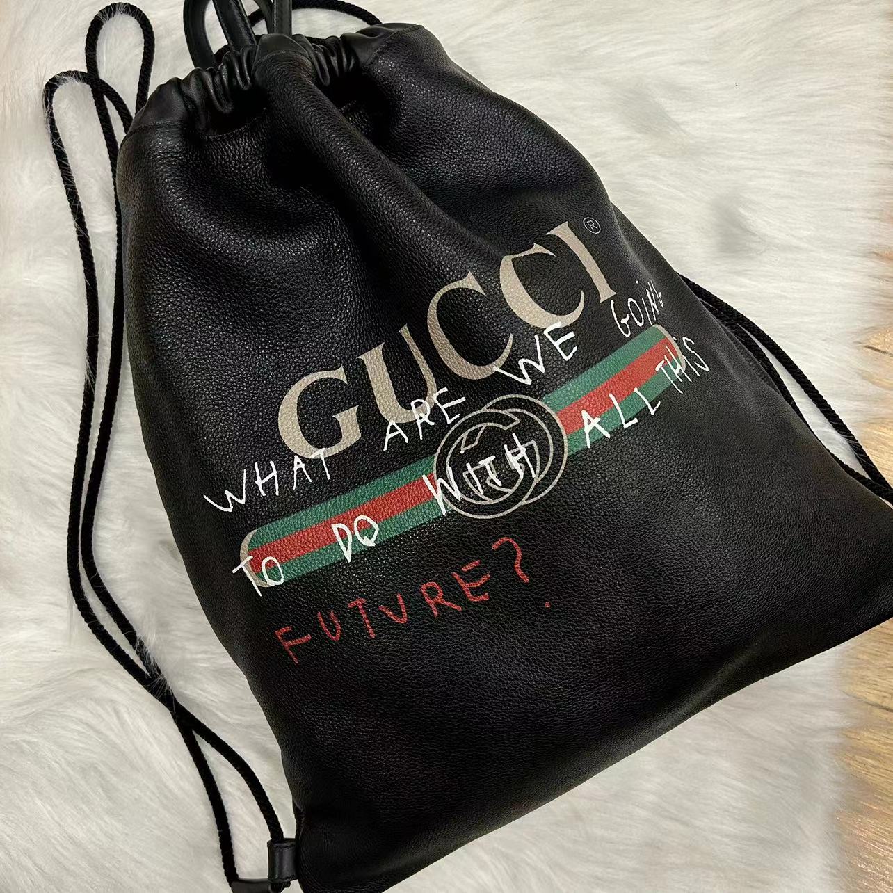 95新 GUCCI/古驰 多多奢品/古驰双肩包/98新