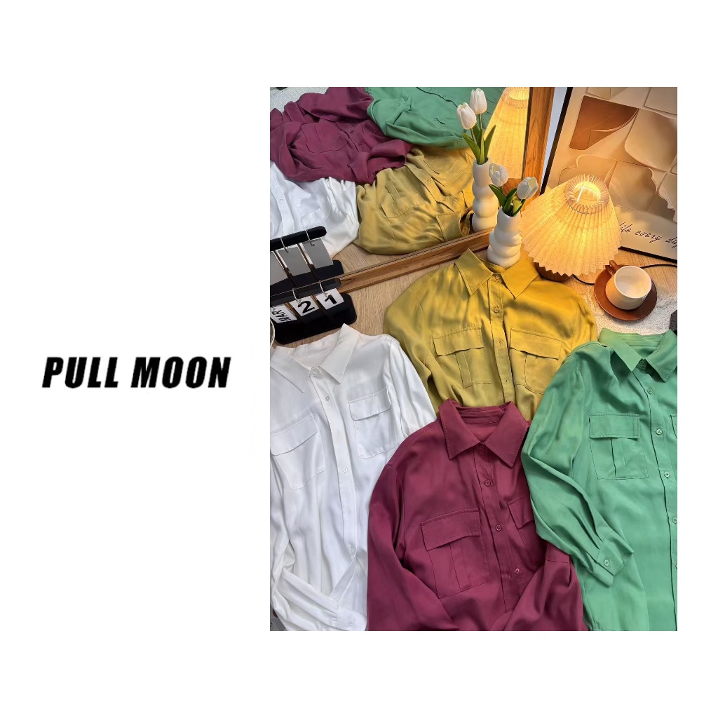 22051 CF春秋内搭打底上衣口袋小众衬衫     CS/1010