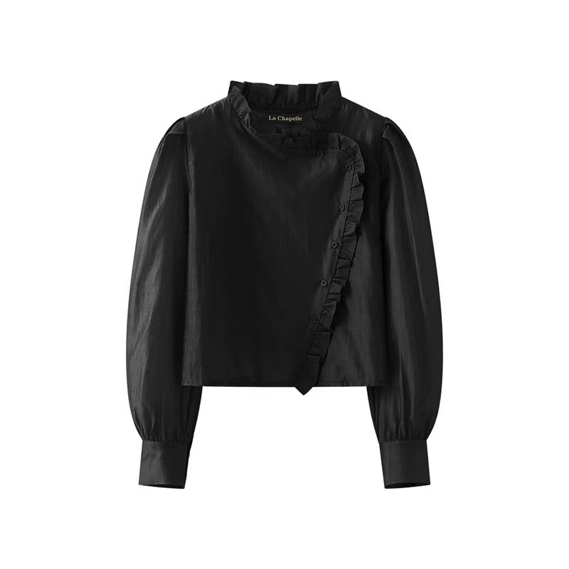 2478 秋季木耳花边长袖衬衫      CS/1015