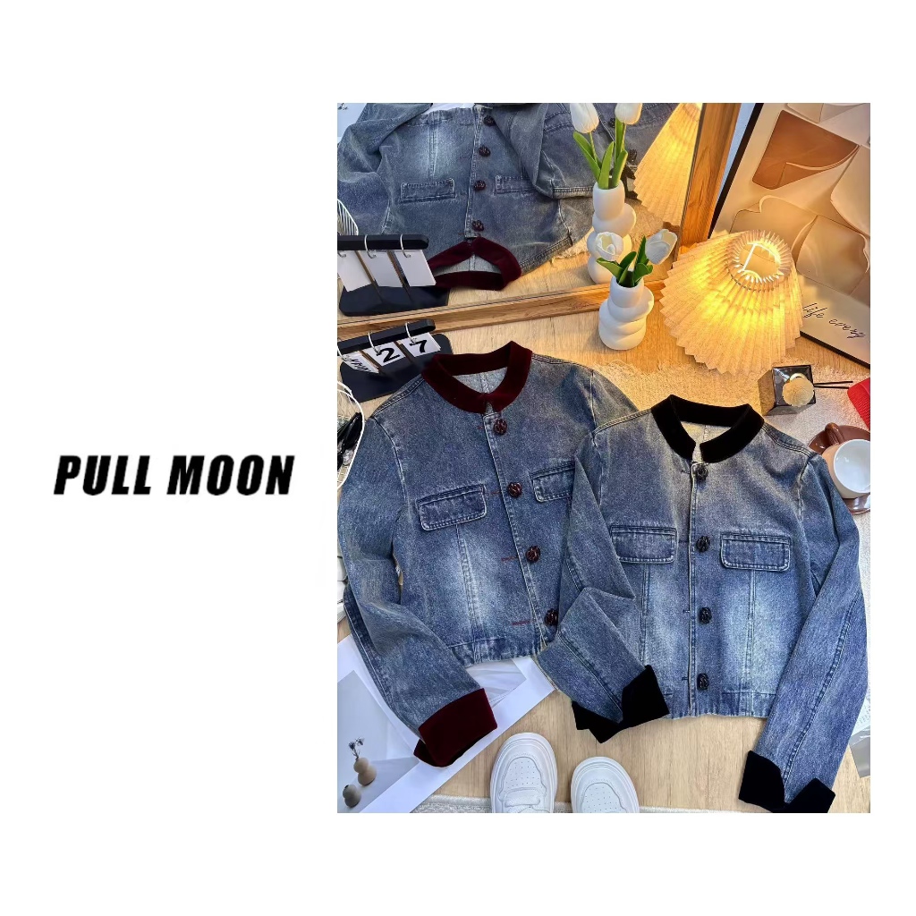 8197-1139 轻奢复古气质显瘦牛仔外套