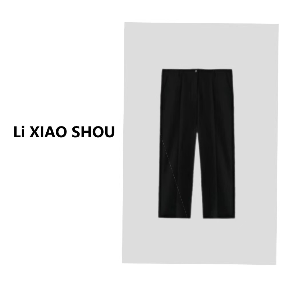 李小瘦大码女装【铅笔裤】铅笔磨毛弹力百搭纯色垂感休闲裤子1670D