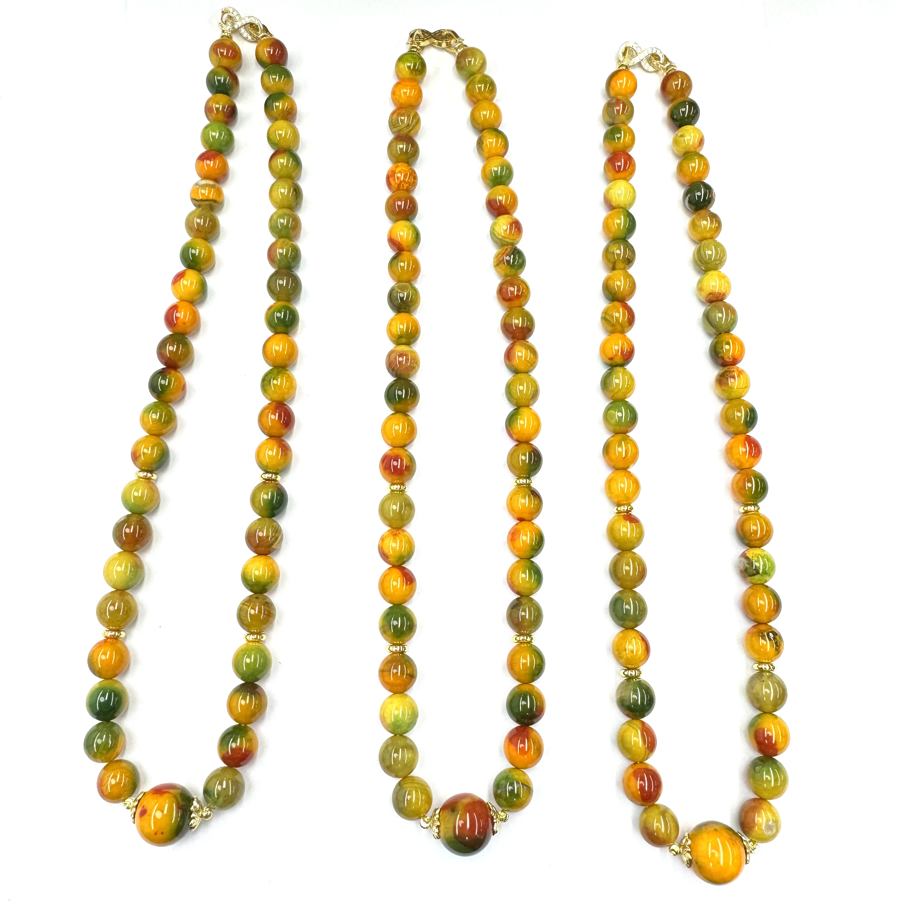 【符老板】x630-民族风设计款甘文草玛瑙圆珠项链-多样性只发一件