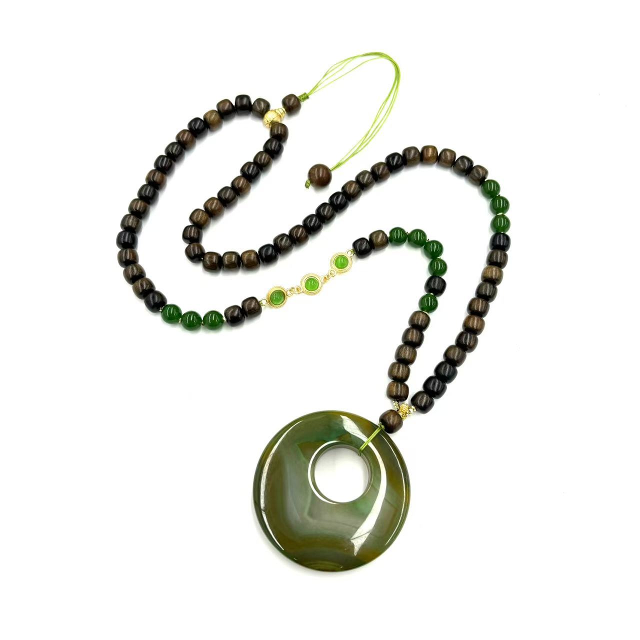 x664-国风设计款甘文草玛瑙公主扣毛衣链-多样性只发一件