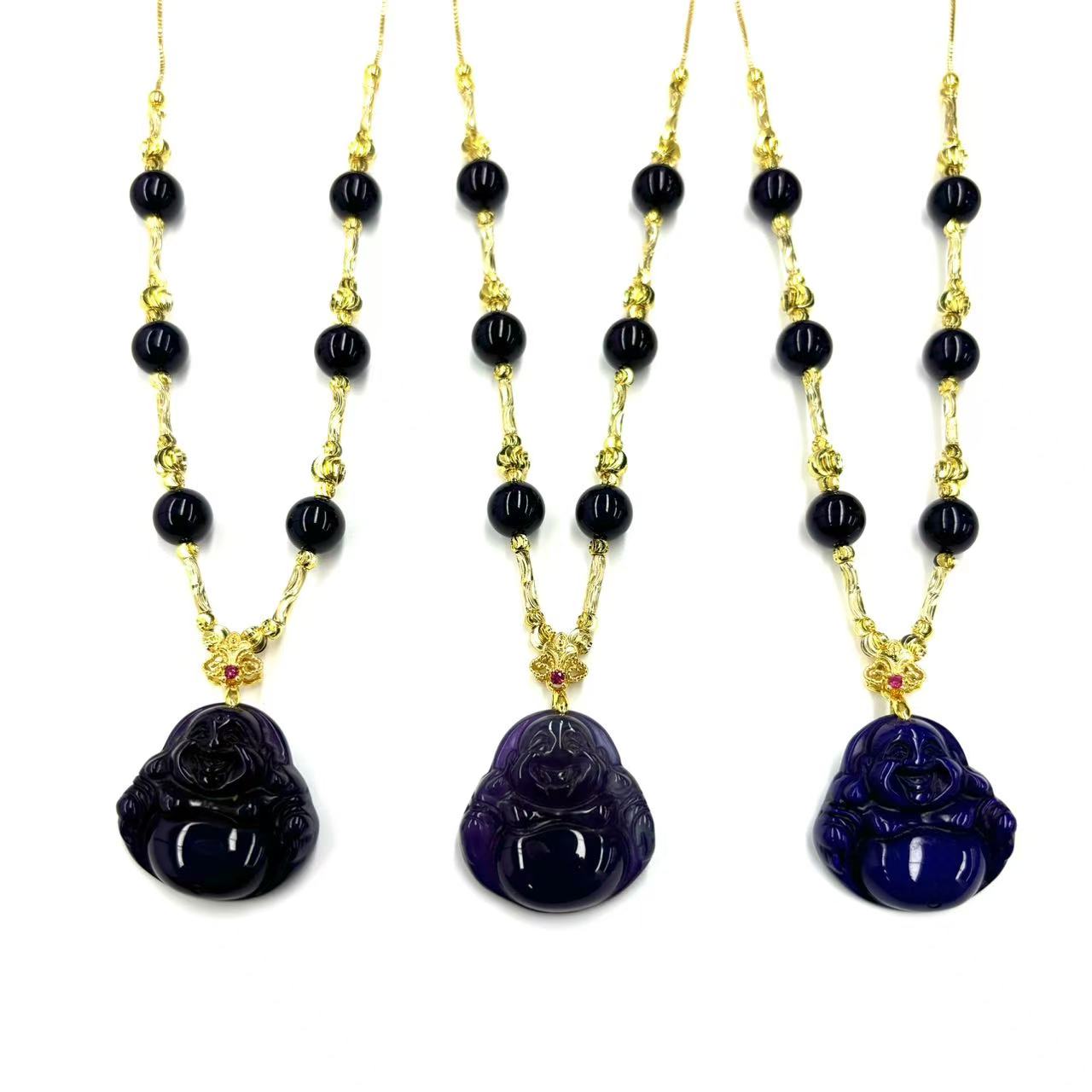 x677-国风舒紫俱来玛瑙佛公吊坠-赠礼盒-多样性只发一件