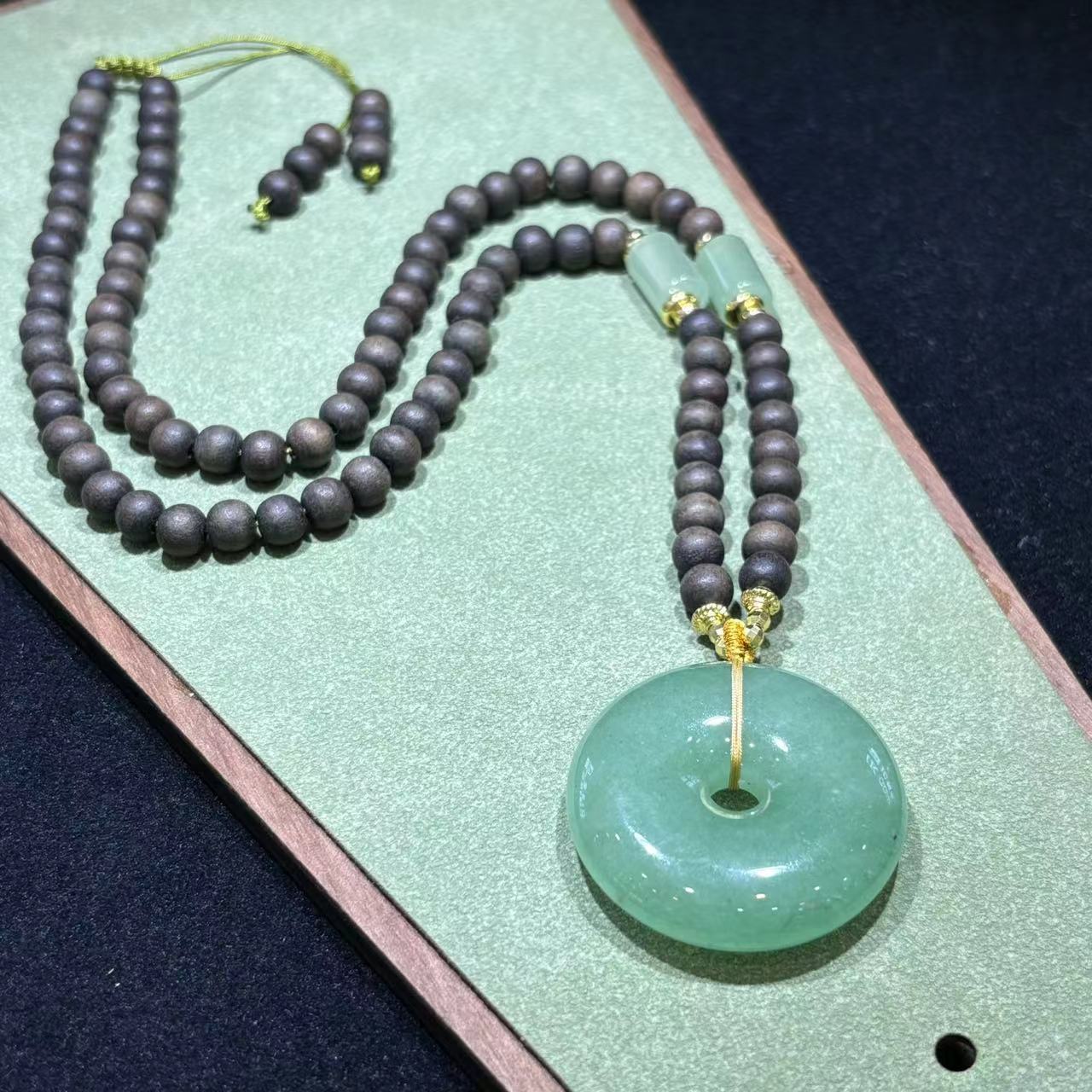 【符老板】X459-国风设计款粉东陵平安扣吊坠-东陵玉吊坠-赠礼盒