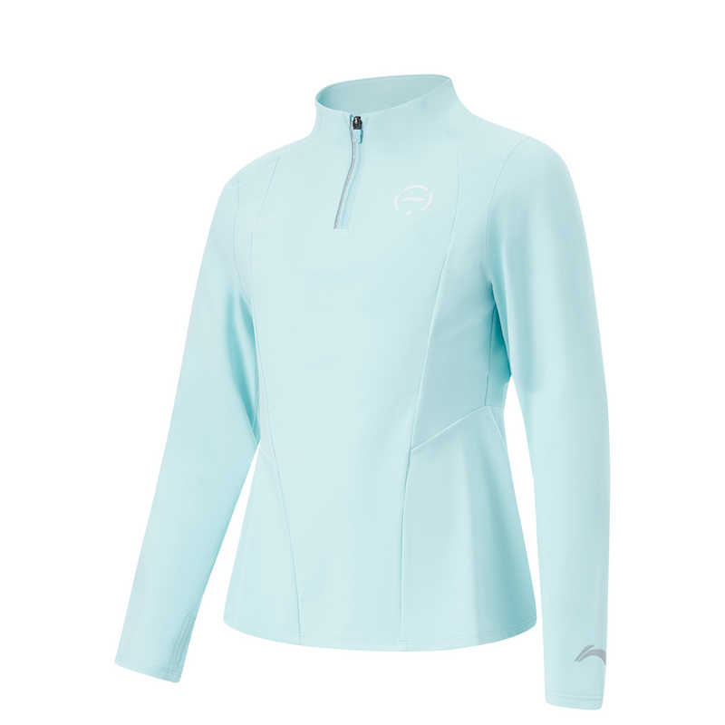 李宁女童春秋款综合体能系列高弹修身针织运动上衣YWYU012-B品