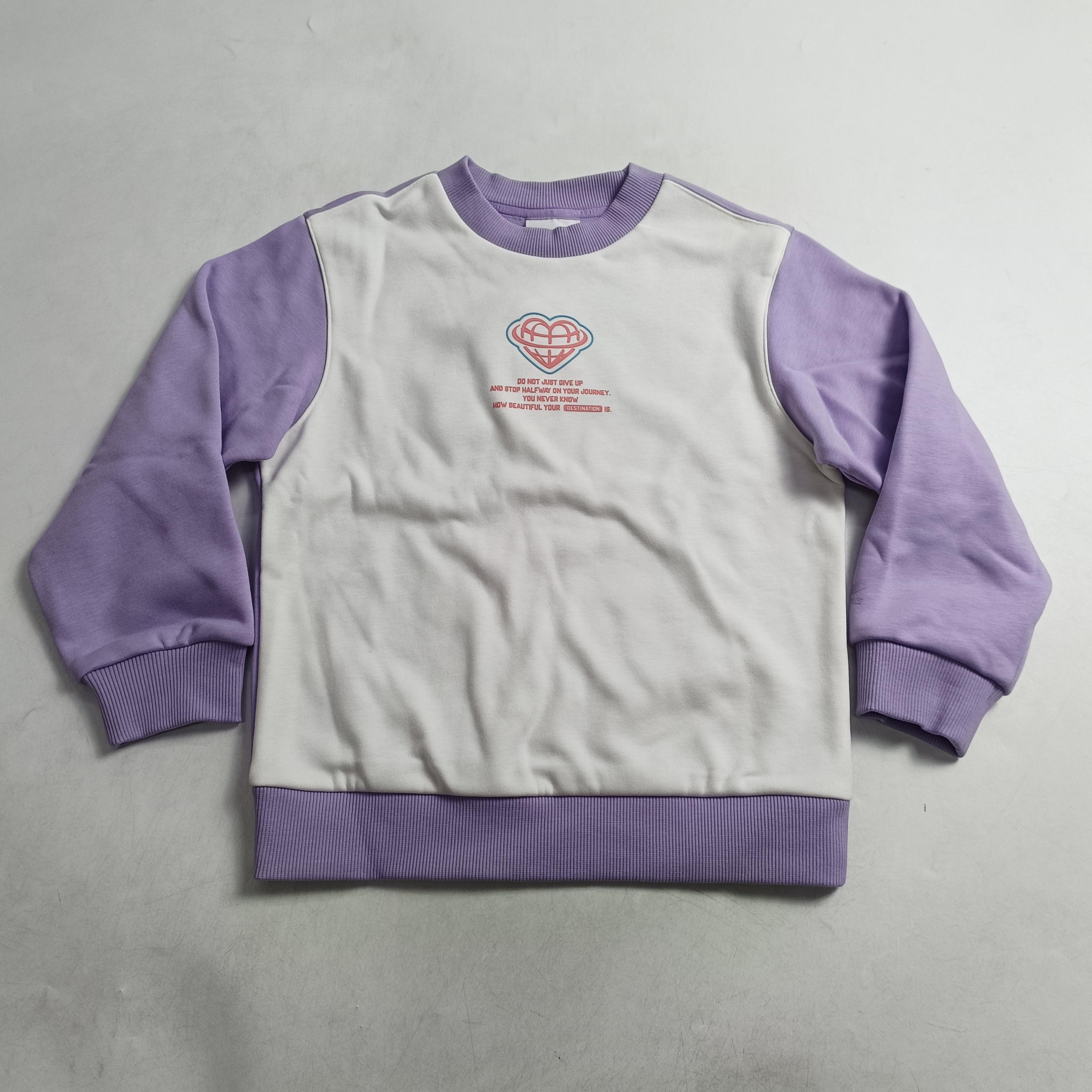 李宁童装休闲宽松秋冬加绒保暖女童运动套头卫衣YWDT550-B品