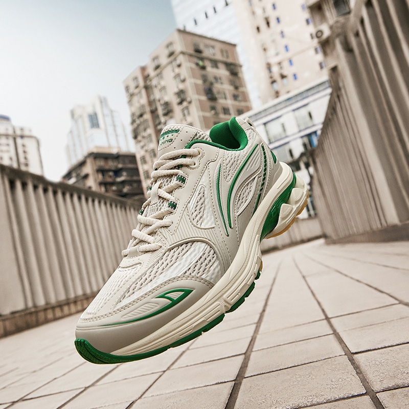 李宁扶摇复古潮流的稳定支撑慢跑鞋轻便休闲运动鞋ARXU002-5-B品