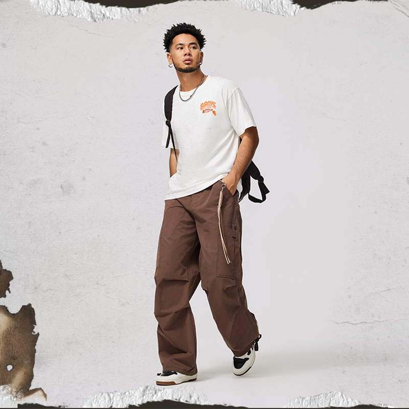 李宁反伍BADFIVE男子短袖文化衫棉质常规型运动T恤AHSU157-1-B品