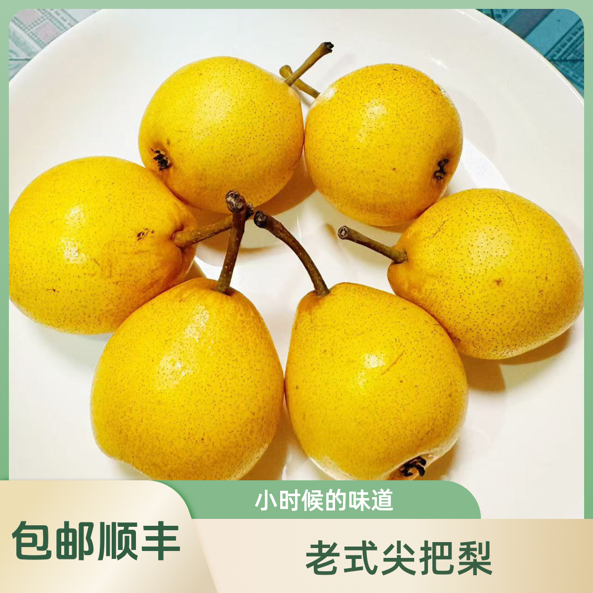 东北老式小尖把梨老品种尖把酸薄皮细肉山梨味儿3斤5斤顺丰包邮