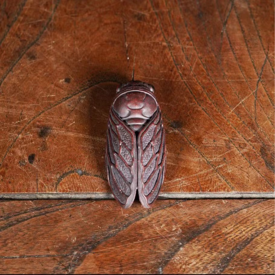 【一鸣惊人 知了】 铁血红纱知了茶宠